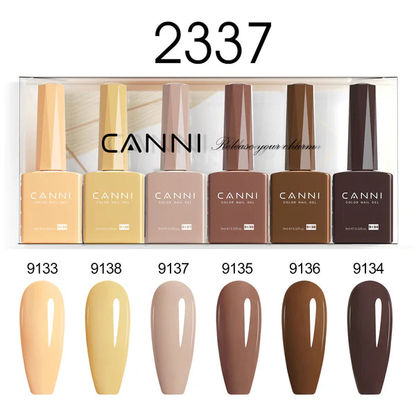 CANNI HEMA & TPO Free UV/LED sada gélových lakov 6x9ml - 2337