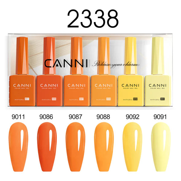 CANNI HEMA & TPO Free UV/LED sada gélových lakov 6x9ml - 2338