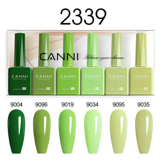 CANNI HEMA & TPO Free UV/LED sada gélových lakov 6x9ml - 2339