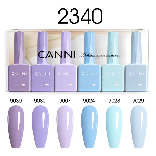 CANNI HEMA & TPO Free UV/LED sada gélových lakov 6x9ml - 2340