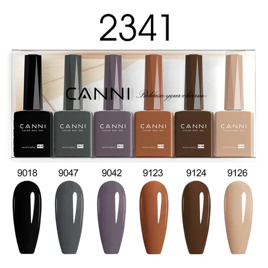 CANNI HEMA & TPO Free UV/LED sada gélových lakov 6x9ml - 2341