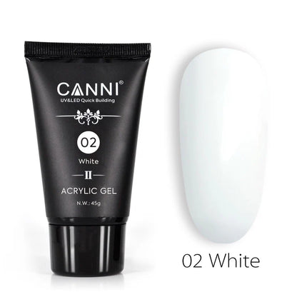CANNI HEMA & TPO Free akrylgél (polygél) sada 6 × 45 g + 2× Nail Liquid 75 ml ZADARMO