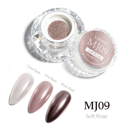 CANNI chrómový prášok na nechty – Soft Rose – MJ09 – 0,3 g