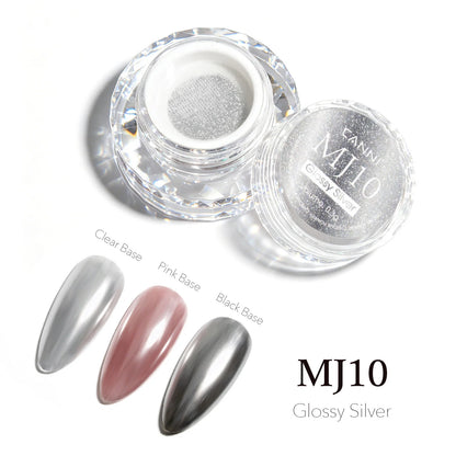 CANNI chrómový prášok na nechty – Glossy Silver – MJ10 – 0,3 g
