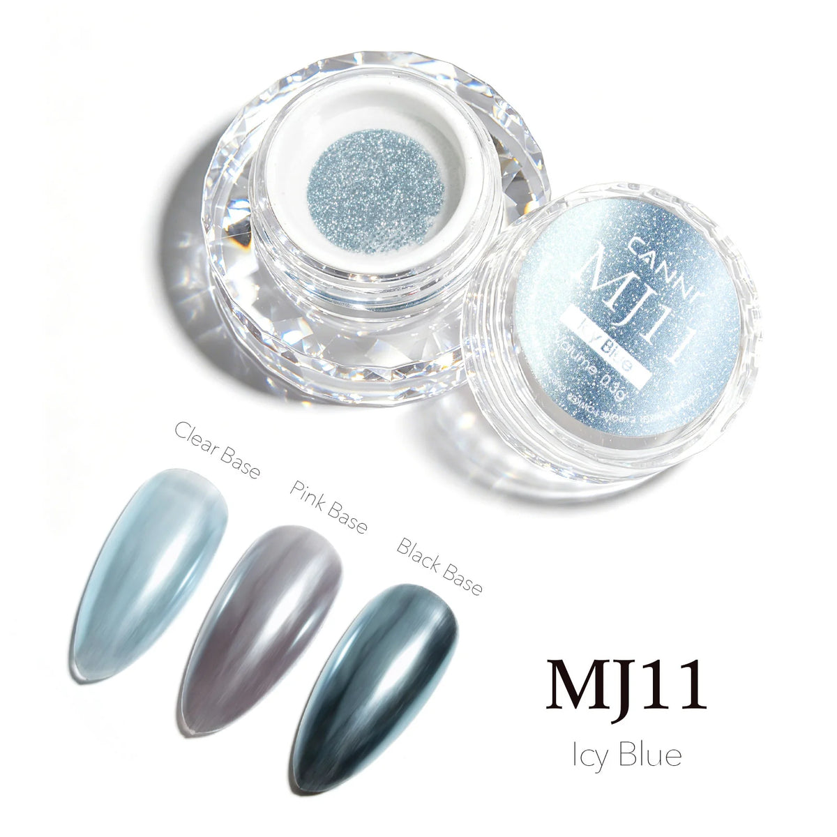 CANNI chrómový prášok na nechty – Icy Blue – MJ11 – 0,3 g