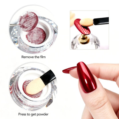 CANNI chrómový prášok na nechty – Glossy Silver – MJ10 – 0,3 g