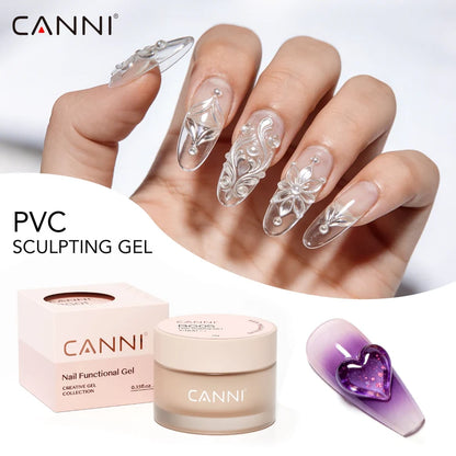 CANNI PVC Sculpting Gel BG06 – perleťovo biely 3D zdobiaci gél, 10 g