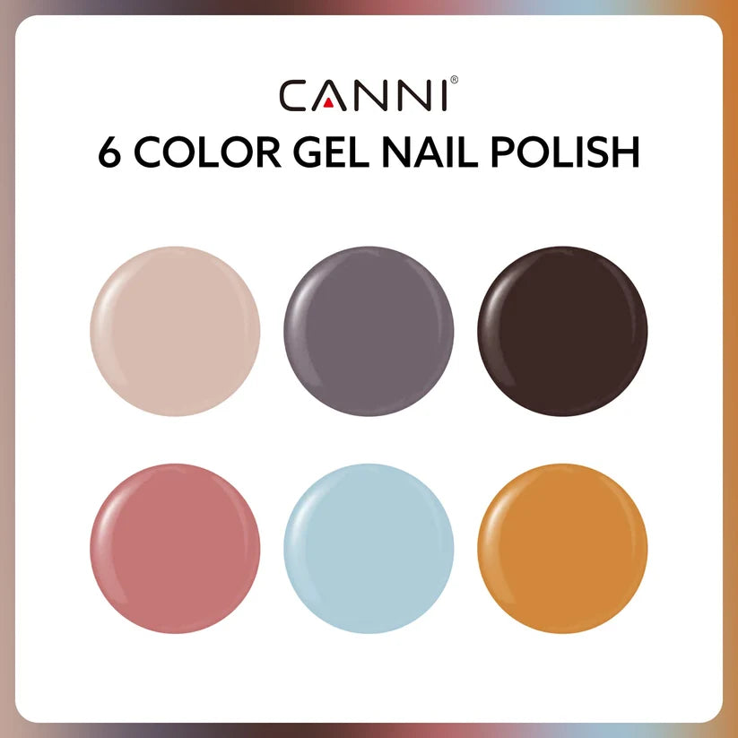 CANNI HEMA & TPO Free UV/LED sada gélových lakov 6x9ml - 2304