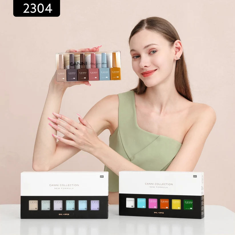 CANNI HEMA & TPO Free UV/LED sada gélových lakov 6x9ml - 2304