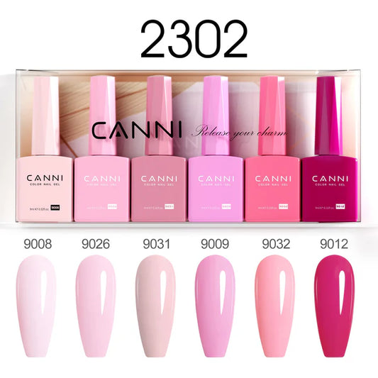 CANNI HEMA & TPO Free UV/LED sada gélových lakov 6x9ml - 2302